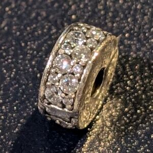 Pandora Clear CZ Shining Elegance Spacer Clip Charm Ale 925